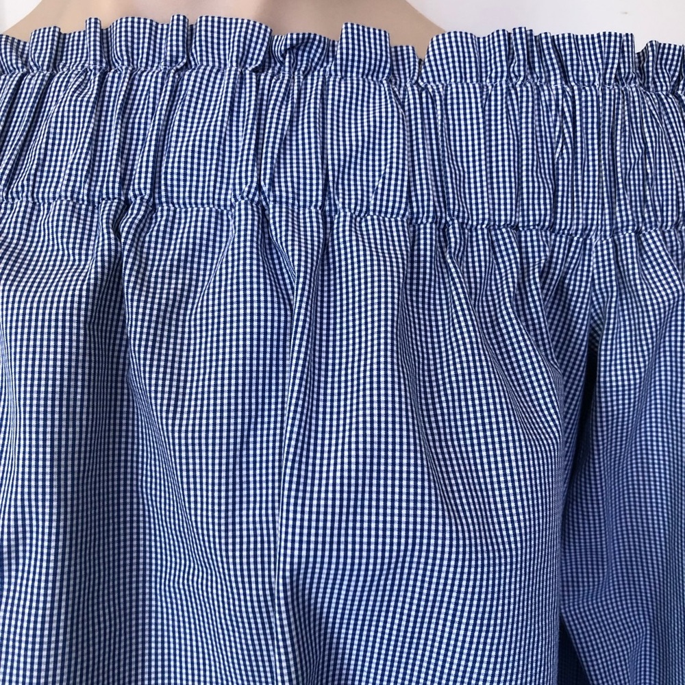 🌿 H&M 🌿 woman’s off the shoulder 3/4 split sleeve blouse size 8 - Picture 6 of 10